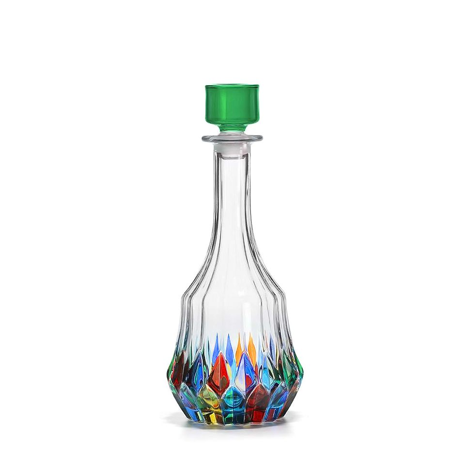 Bottiglia Di Vetro Decorativa Magic Season - Pattern Rombo, Con Tappo, 5 Fl Oz - Foto 2