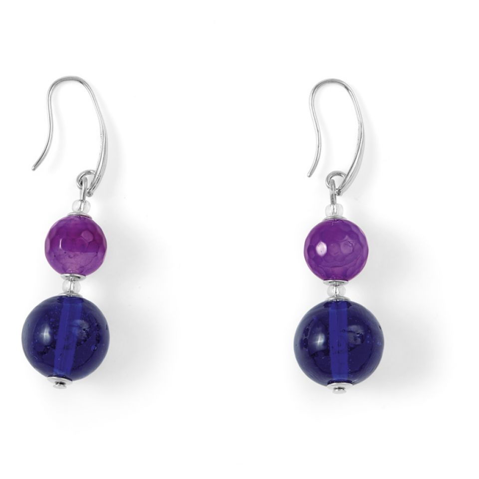 Orecchini A Cuore In Vetro Di Murano Viola Chiaro - Autentici, Fatti A Mano A Venezia, Con Certificato Di Autenticità E Sacchetto Di Velluto - Glass Of Venice