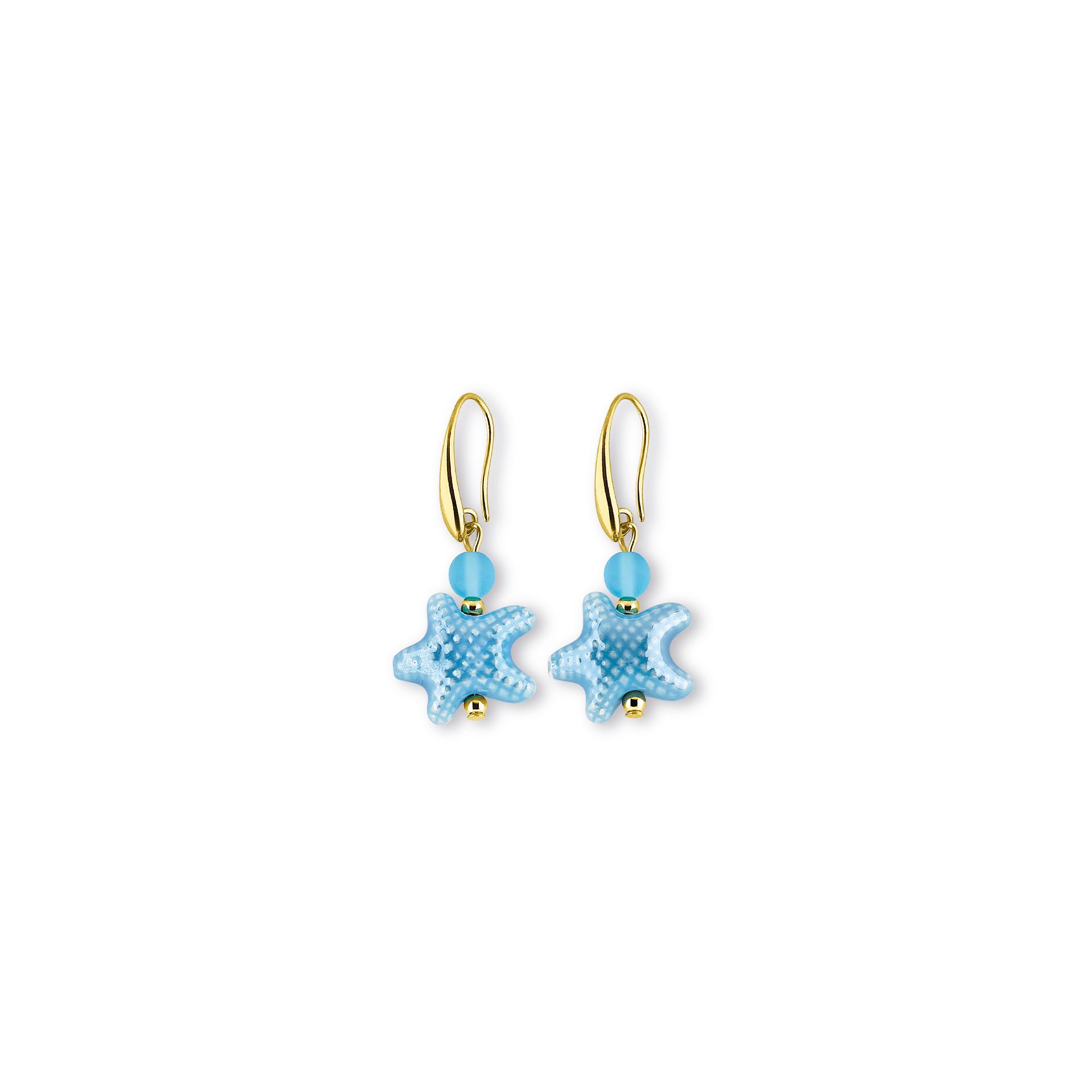 Orecchini A Stella Marina In Argento 925 - Fatti A Mano In Sardegna - Design A Nido D'Ape Con Chiusura A Gancio